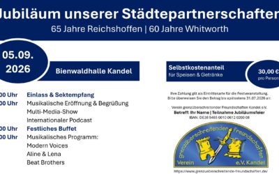 Jubiläum unserer Städtepartnerschaften